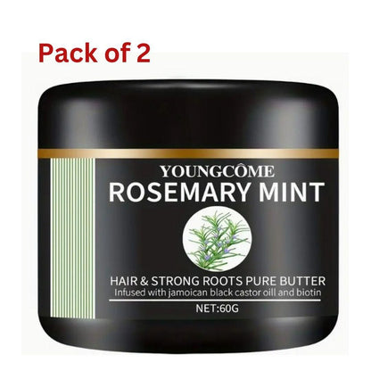 Rosemary Mint Hair & Strong Pure Butter Cream 60g (Pack of 2)
